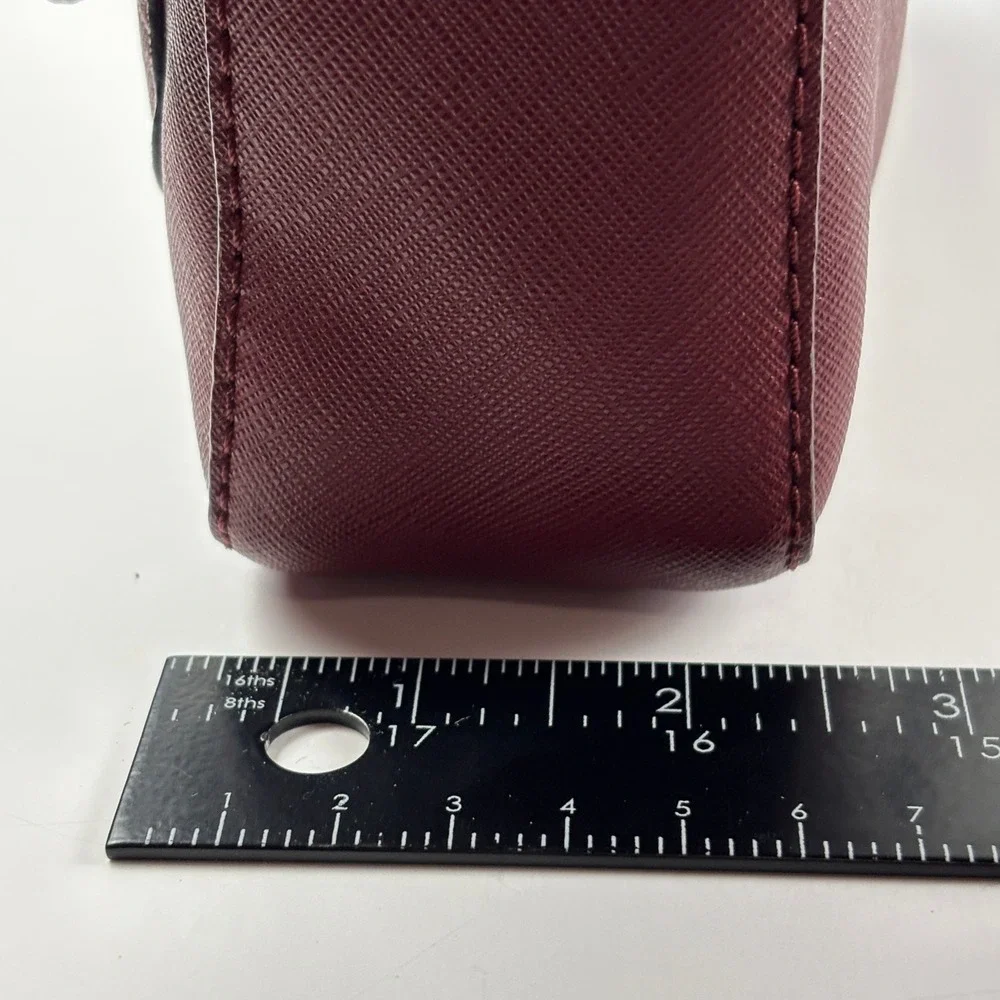 Kate Spade Saffiano Leather Crossbody‎ Bag Womens Medium Burgundy Flap Logo